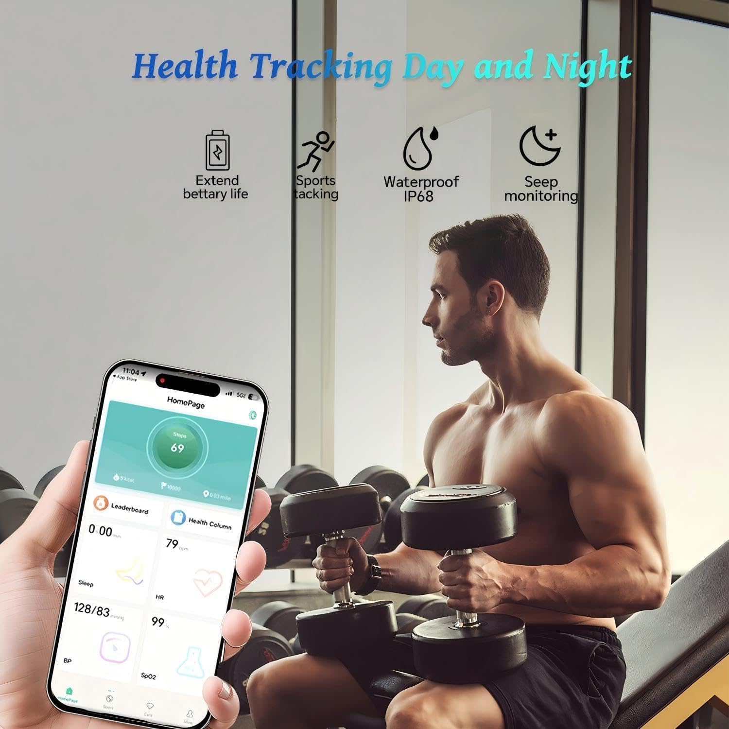 Smart Ring for Women Men,Fitness Tracker Ring with Heart Rate, Sleep Monitoring, Blood Oxygen, Step Counting for iOS and Android, No Subscription Fee, Waterproof, Valentines Day Gifts(Silver, 9) - Image 5