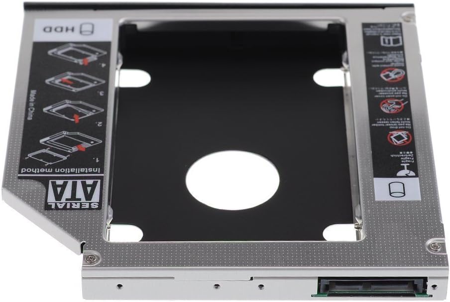 SDD Hard Drive Caddy Case,Universal 9.5mm SATA to SATA 2nd SSD HDD Hard Drive Caddy Adapter Tray Case for DELL HP Lenovo ThinkPad ACER Gateway ASUS Sony Samsung MSI Laptop - Image 4