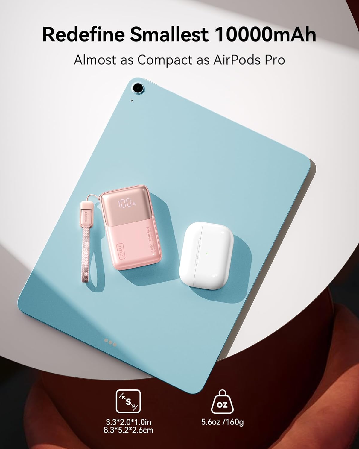 INIU Pocket Size Portable Charger, Ultra Small 10000mAh 45W PD Power Bank, Fast Charging Battery Pack, Travel Essentials Powerbank for iPhone 17 16 Pro Air, Xiaomi 17 Pro Max 16 15 14, Samsung S24 etc - Image 2