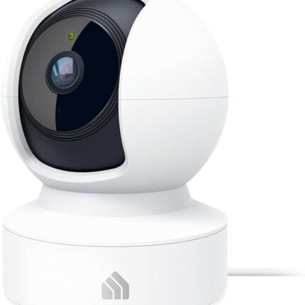 Kasa 2K+ Indoor Pan/Tilt Wired Security Camera - Works as a Baby Monitor & Pet Camera, Motion Detection & Tracking, 2-Way Audio, Night Vision, Subscription-Free Local Storage or Optional Cloud, KC410S