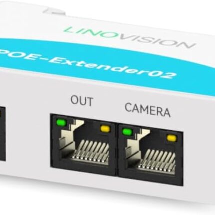 LINOVISION Mini 2 Port POE Extender Up to 1000ft, Power Over Ethernet Over Cat5/6 Cable, Splitter to 2 POE Devices Like IP Cameras, IP Phone