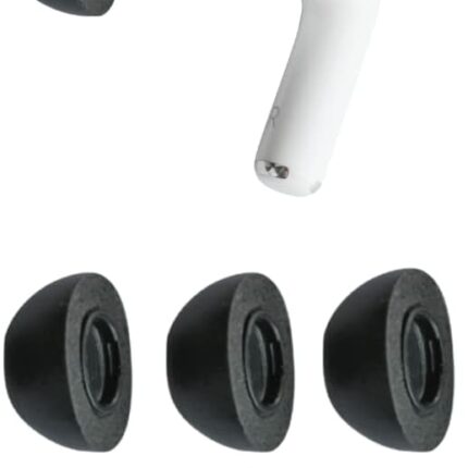 Comply Memory Foam Replacement Earbud Tips for Apple AirPods Pro 1 & 2 | Ultimate Comfort, Secure Fit, Superior Noise Isolation | Anti Slip, Prevent From Falling Out | Black, Large (3 Pairs)