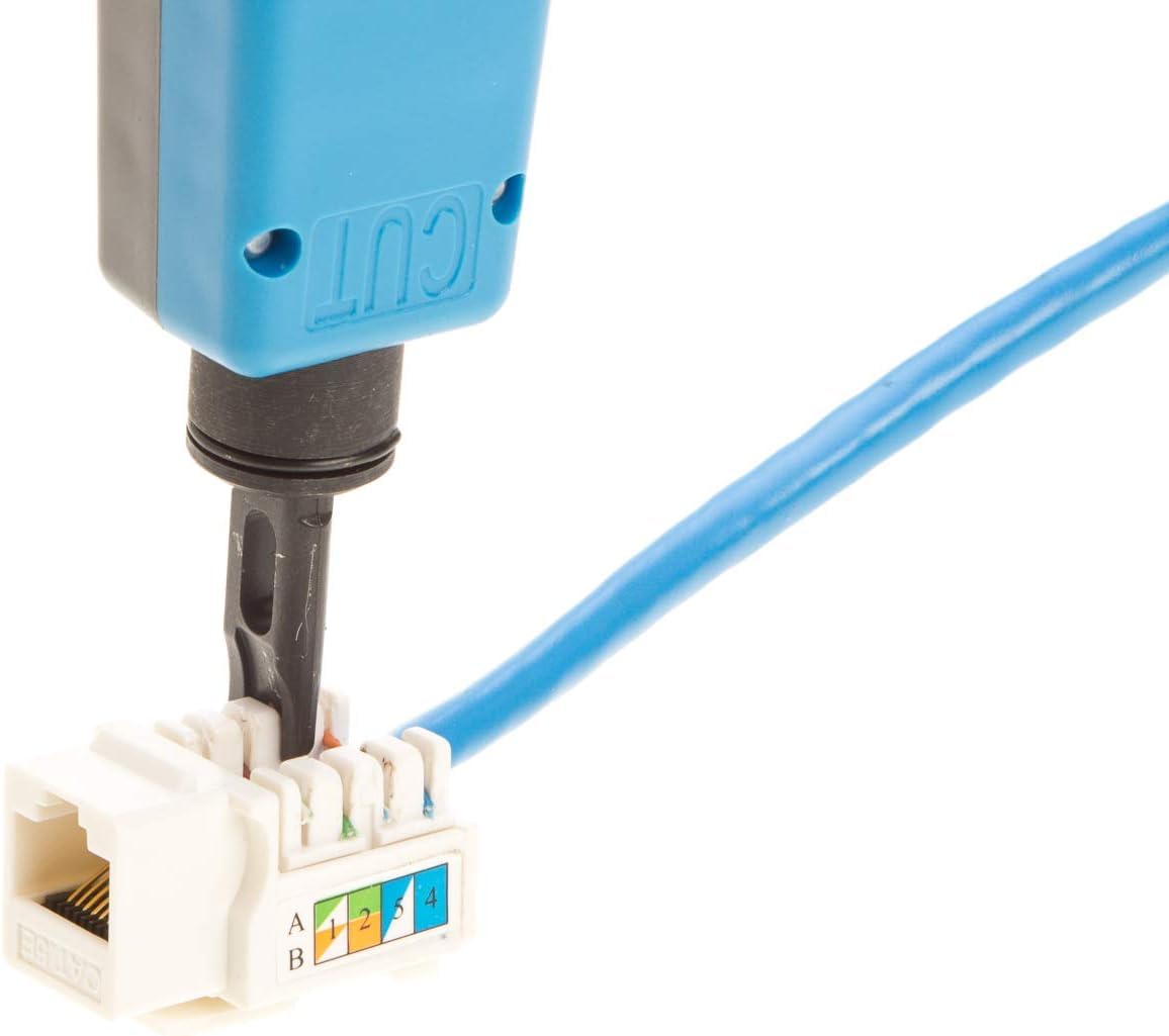 SATMAXIMUM 10 Pack Cat6 Keystone Ethernet Wall Jacks RJ45 Punch Down Slim Profile UTP White, 45 Degree for Patch Panel & Wall Plate, Supports Up to 10Gbps - Image 9