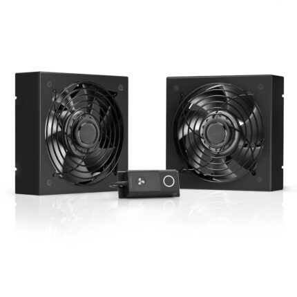 AC Infinity Rack ROOF Fan KIT, Quiet Dual-Fans with Speed Controller, for Cooling AV, Home Theater, Network 19” Racks