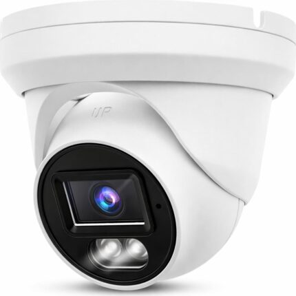Real HD 4MP Full Color Night Vision PoE IP Turret Dome Camera, 2.8mm Wide Angle, H.265, CCTV Security Camera Outdoor Rated Waterproof IP66,NDAA Compliant