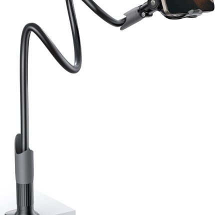 Lamicall Gooseneck Phone Holder for Bed - Cell Phone Mount Clamp Clip, Flexible Long Arm, Overhead Mount for Desk Headboard Bedside, Gifts for iPhone Air 17 Pro Max, 16 15 14 Pro Max and 4-7" Phone