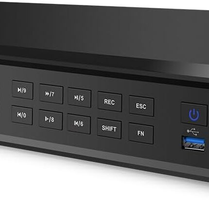 Amcrest 4K NV4232-EI 32CH AI NVR, Smart NVR, Facial Recognition, Facial Detection & Vehicle Detection - Supports 32 x 4K IP Cameras, Supports 2 x 16TB HDD (Not Included) (No PoE Ports Included)