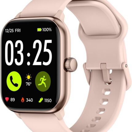 Spade & Co Health Smartwatch 4 - Smartwatch for Men & Women, Heart Rate, Sleep & SpO2 Monitor, Pedometer, Fitness Tracker, Answer/Make Calls IP68 Waterproof iOS & Android Compatible