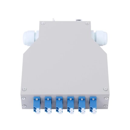 LC-UPC 6 Duplex 12 Port DIN Rail SM Fiber Optic Enclosure ODF (Includes Pigtail and 6PC Coupler)