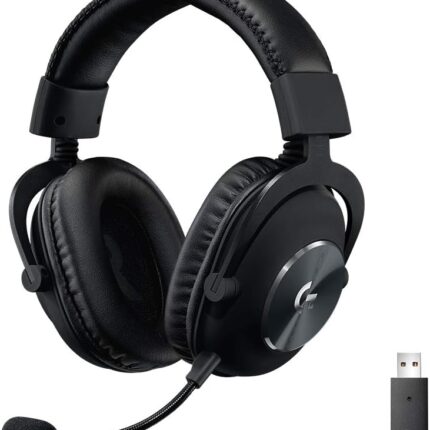 Logitech G PRO X Wireless Lightspeed Gaming Headset with Blue VO!CE Mic Filter Tech, 50 mm PRO-G Drivers, and DTS Headphone:X 2.0 Surround Sound, 20+ Hour Battery Life - Black