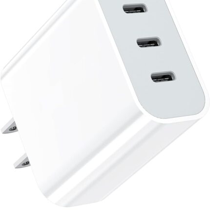 USB C Charger Block, Amoner 35W 3-Port USB C Charger, iPhone Charging Adapter with PD 3.0 Power Delivery Compatible with iPhone 16/16 Pro/15/14/13/12/11, Galaxy, Pixel and More