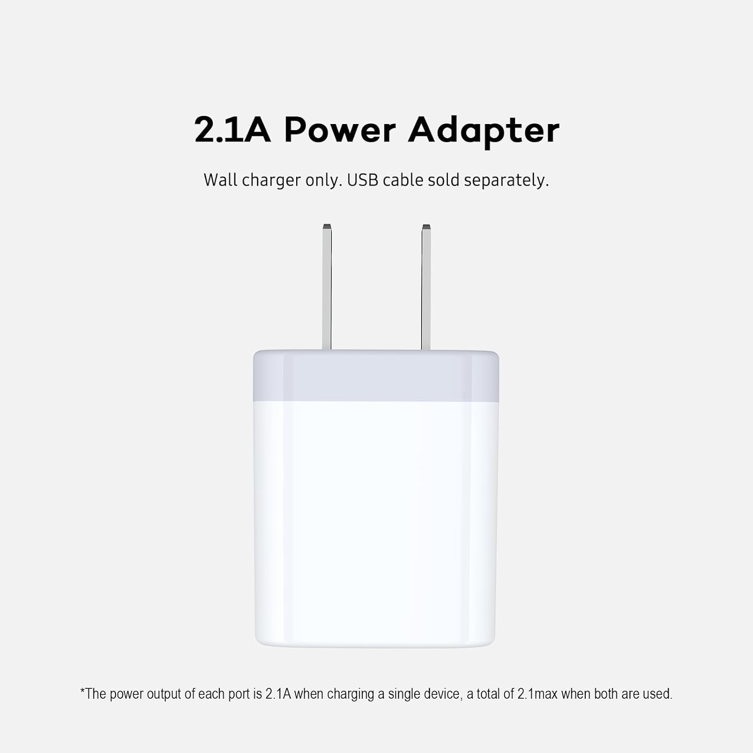 USB Wall Charger, Charger Adapter, AILKIN 2-Pack 2.1A Dual Port Quick Plug Cube for iPhone 15 14 13 12 11 Pro Max 10 SE X XS Plus Samsung Galaxy S23 S22 S21 Power Block Fast Charging Box Brick - Image 2