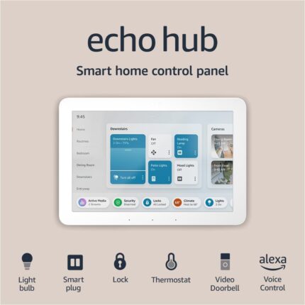 Like-New Amazon Echo Hub | 8” smart home control panel with Alexa | Compatible with thousands of devices