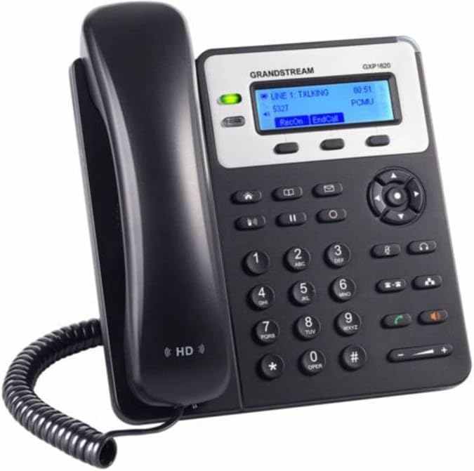Grandstream GXP1620 IP Phone | 2 Lines, 2 SIP Accounts | 2.9-Inch LCD Display | Dual-Port 10/100 Ethernet
