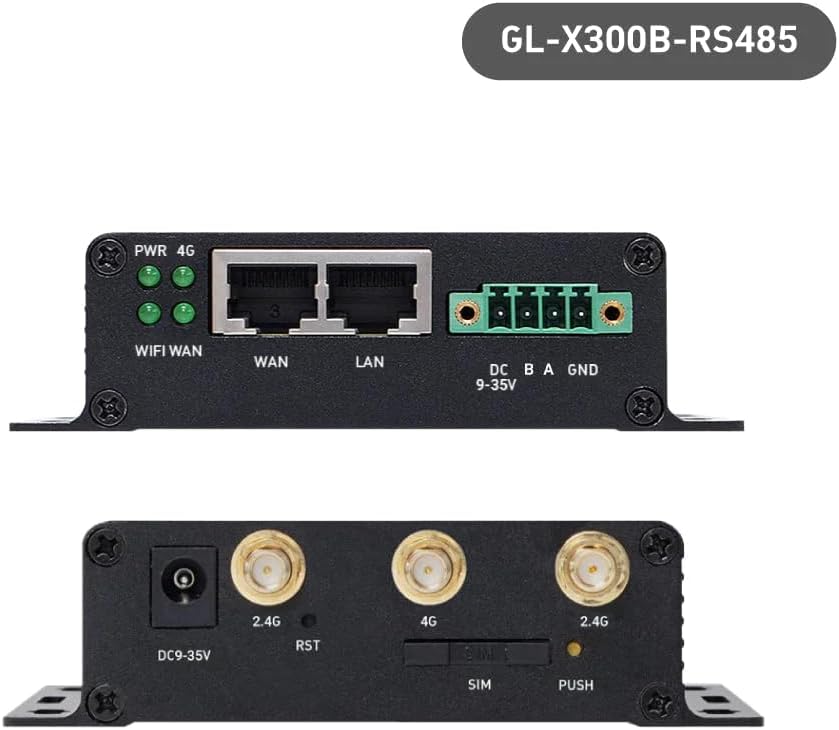 GL-X300B (Collie) 4G LTE VPN Industrial Wireless Gateway, External Full-Band 4G Antennas, Hardware Watchdog, at Command, DNS Encryption, 2.4GHz ONLY (RS485) - Image 2