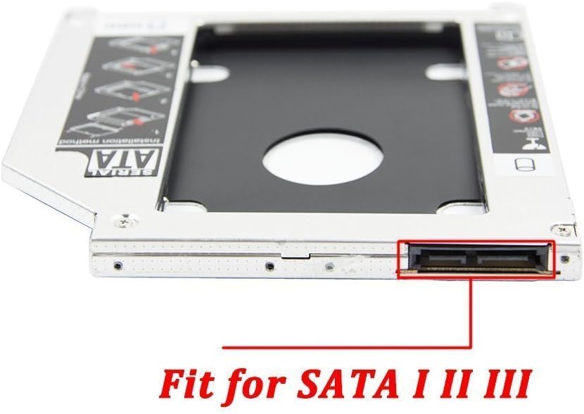 SDD Hard Drive Caddy Case,Universal 9.5mm SATA to SATA 2nd SSD HDD Hard Drive Caddy Adapter Tray Case for DELL HP Lenovo ThinkPad ACER Gateway ASUS Sony Samsung MSI Laptop - Image 6