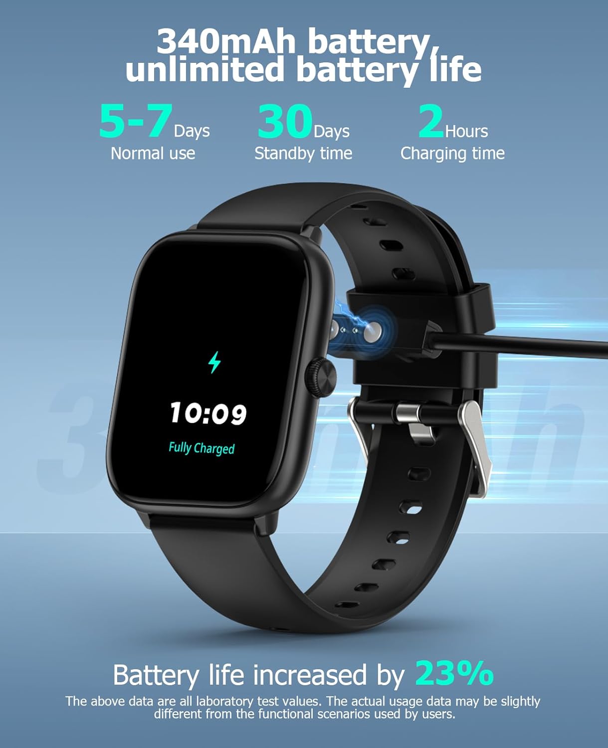 Smart Watch for Men with Bluetooth Call, 2.06" AMOLED Fitness Tracker with 118 Sports Modes, Blood Pressure/Heart Rate/Sleep/Blood Oxygen Monitor, IP68 Waterproof, Compatible with Android and iPhone - Image 7