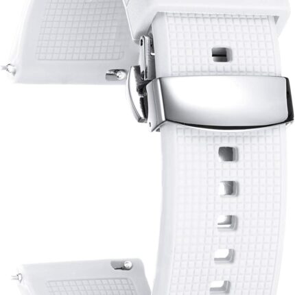 BINLUN Silicone Watch Band Quick Release Rubber Sport Watch Strap 18mm 19mm 20mm 21mm 22mm 24mm Waterproof Smartwatch Bands Replacement for Men and Women (White/Red/Black/Blue/Orange/Grey/Brown/Green)