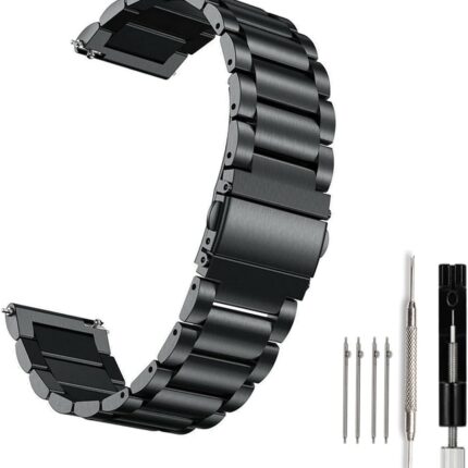 Moran Stainless Steel Watch Band Quick Release Replacement Metal Strap 20mm 22mm for Men Women