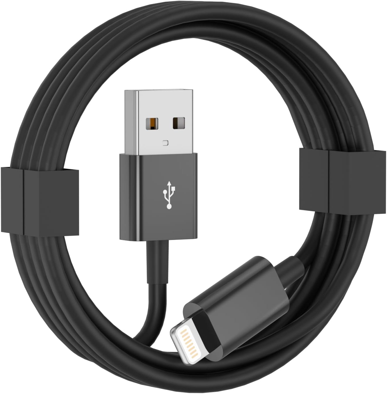 Car Carplay Cable, 3FT USB A to Lightning Cable Compatible for iPhone 14 13 12 11 Pro Max XR XS X 8 7 6 Plus SE iPad Charger Car Charging Cord (Black)