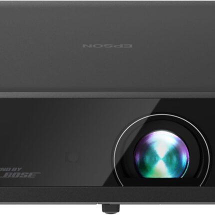 Epson Lifestudio Pop Plus 4K PRO-UHD Personal Lifestyle Projector, 700 Lumens of Color and White Brightness, Sound by Bose, Google TV, 3-Chip 3LCD Triple Core Engine, Projection Studio App — Black