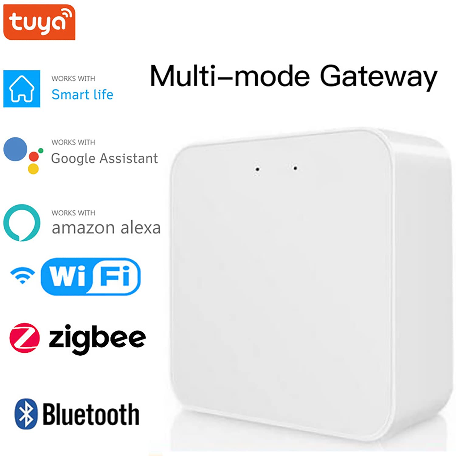 Smart Hub Gateway: Zigbee & Bluetooth Mesh Multi-Protocol Communication Gateway, App Remote Control, Voice Control, Intelligent Home Bridge, ONLY Support Tuya Smart Devices - Image 2