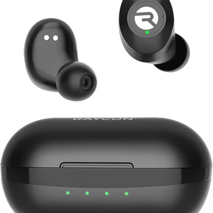 Raycon Everyday Classic Bluetooth Wireless Earbuds + Microphone with Active Noise Canceling, Sweat & Water-Resistant Earphones, Ear Buds Wireless Bluetooth 32 Hours Playtime (Black)