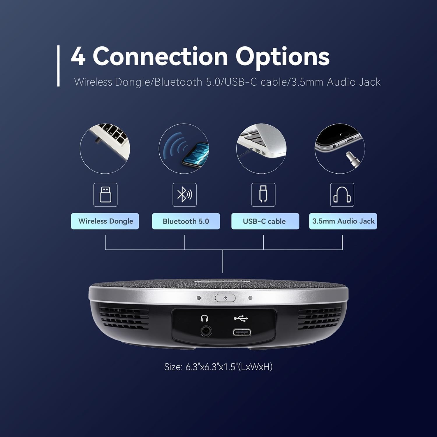 TONGVEO 4K AI Auto Tracking PTZ Conference Camera System with Bluetooth Speakerphone & Microphone, 20X Optical Zoom, USB3.0 HDMI LAN PoE Power Camera for Church Worship, Meetings, Streaming - Image 6