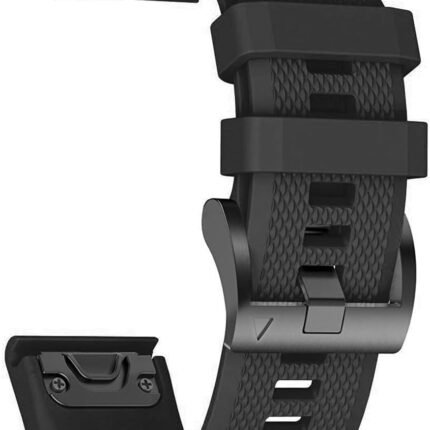 ANCOOL for Fenix 5/Fenix 6/Fenix 7 Band 22mm Silicone Watch Band for Fenix 8 Fenix E 47mm/Fenix 5 Plus/Fenix 6 Pro/Fenix 7 Pro/Forerunner 935(Black)
