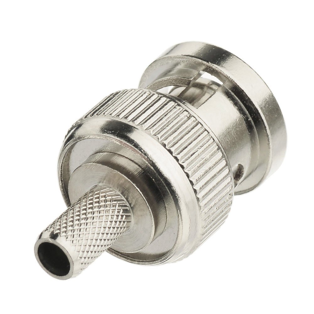 Eightwood 10pcs 50 Ohm BNC Crimp Male Connector for RG58 RG142 LMR195 Cable - Image 2