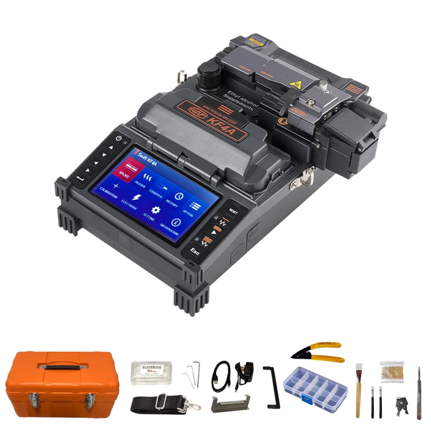 KF4A All In One Optical Fusion Splicer V-groove Alignment Korea Handheld Fiber Splicing Machine