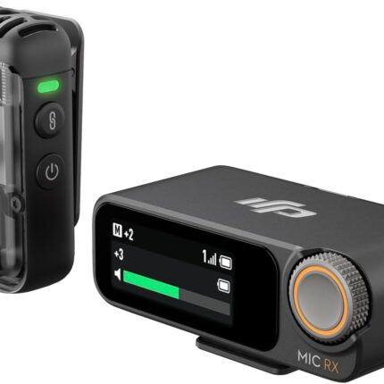 DJI Mic 2 (1 TX + 1 RX), Wireless Microphone with Intelligent Noise Cancelling, 32-bit Float Internal Recording, Optimized Sound, 250m (820 ft.) Range, Microphone for iPhone, Android, Camera, Vlogs