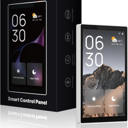 MOES Smart Home Touchscreen Control(1-Switch Panel), In-wall Smart Panel with Alexa Built-in, Compatible with Smart Life devices, Manage and Control Home Devices and Scenes with Touch and Voice