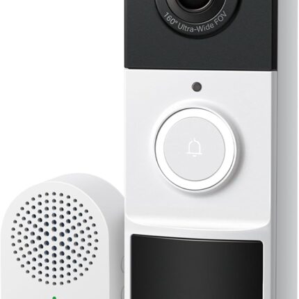 Tapo 2K Wireless Smart Video Doorbell with Chime - 160° Ultra-Wide View,Person Detection,Ring Call, 2-Way Audio,Subscription-Free Local Storage/Optional Cloud,Motion Only Alert, Works with Alexa, D210