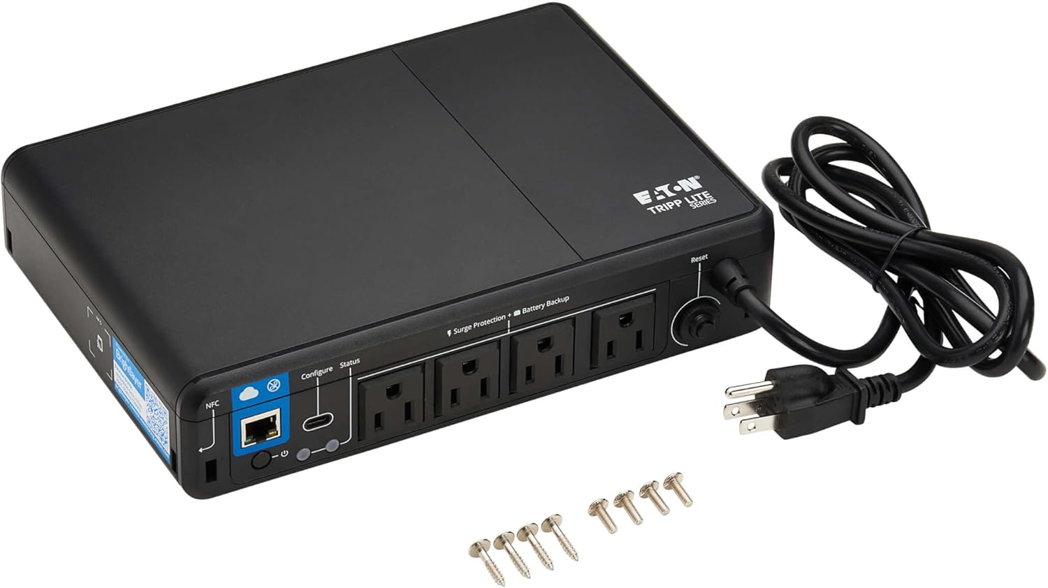 Tripp Lite Cloud-Connected 600VA UPS Battery Backup and Surge Protector, Remote Management & Monitoring, 300W, 4 Outlets, Computer UPS, Wall Mount Option, 5ft Cord, 3-Year Warranty (BC600RNC) - Image 6