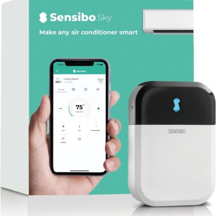 Sensibo Sky, Smart Wireless Air Conditioner Controller. Quick & Easy DIY Installation. Maintains Comfort with Energy Efficient. Automatic Wifi Thermostat Control App. Google, Alexa and Siri Compatible