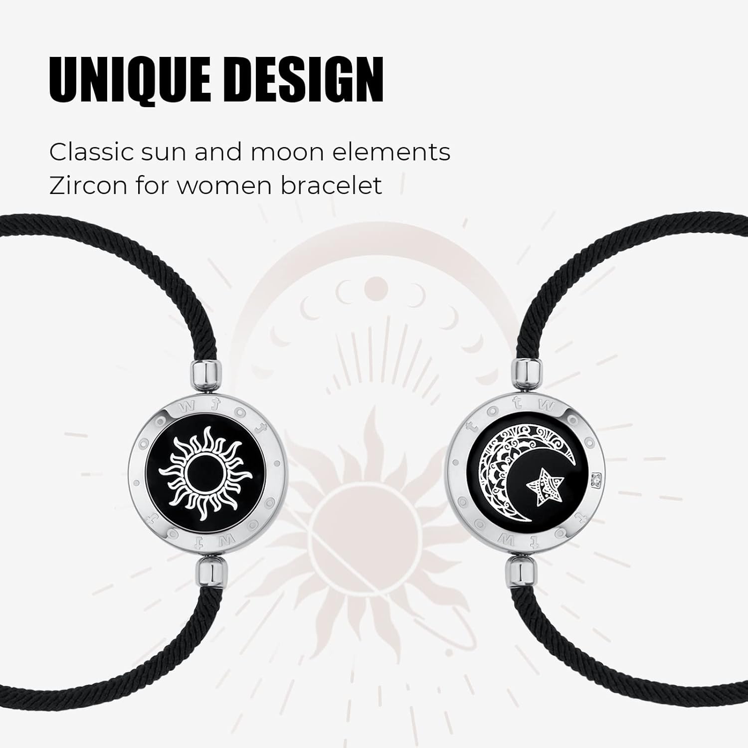TOTWOO Long Distance Touch Bracelets for Couples, Smart Light & Vibration Love Jewelry, Long Distance Valentines Day Gifts for Him Her Women Men, One-to-One Bluetooth Pairing via App - Image 4