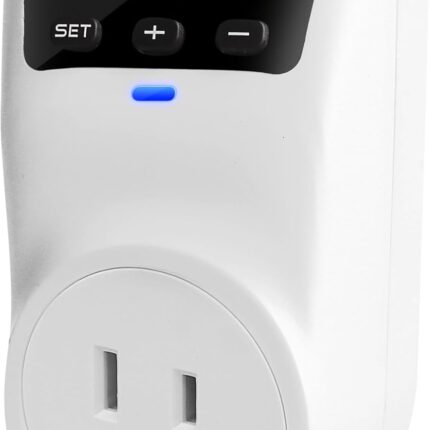 Smart Surge Protector Voltage Stabilizer Fireproof UL94V-1 Wall Mount Surge Protector Outlet for Refrigerator, TV & Heavy-Duty Appliances w/Real-Time Monitoring & Custom Voltage 80V-140V