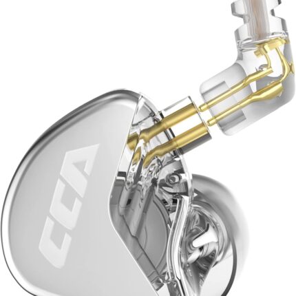 CCA CRA in Ear Monitor Headphones, Ultra-Thin Diaphragm Dynamic Driver IEM Earphones, Clear Sound & Deep Bass, Wired Gaming Earbuds with Tangle-Free Detachable Cable for Singer Musicians Drummers DJ