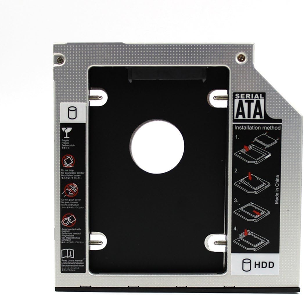 SDD Hard Drive Caddy Case,Universal 9.5mm SATA to SATA 2nd SSD HDD Hard Drive Caddy Adapter Tray Case for DELL HP Lenovo ThinkPad ACER Gateway ASUS Sony Samsung MSI Laptop - Image 2