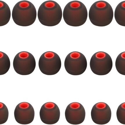 Earbud Replacement Tips Silicone Earbud Tips Ear Tips Fit for in-Ear Headphones (Inner Hole 3.8mm -5.1mm) Earbud Rubber Tips Earbud Covers 9 Pairs S/M/L