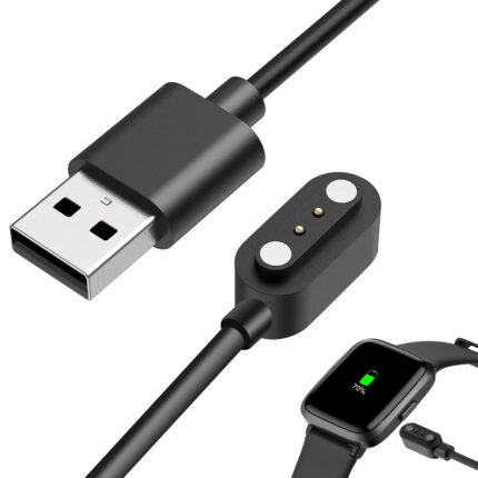 Smartwatch Charger, Magnetic Charging Cable for IDW13/15/16/17/19/21/23/25/26/28, ID208, GTX20, Replacement USB Magnetic Charger Compatible with VeryFit/VeryFitPro App Models Smart watch,, Black