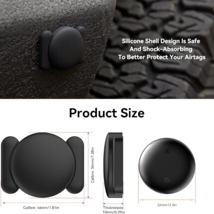 Car GPS Tracker for Vehicles Worldwide GPS Tracker for Vehicles Work with Find My (iOS Only), Car Vehicle Tracking Anti-Lost Locator with App for Cars, Wallet, Pets, Luggage (Black)