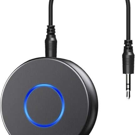 SONRU Bluetooth Aux Adapter for Car, Wireless Audio Receiver, Portable Hands-Free Kit with RCA AUX 3.5mm for Home/Car Stereo Music Streaming Sound System