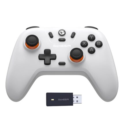 GameSir Nova Lite 2.4g Wireless Controller for Windows PC, iPhone, Android, Switch & Steam Deck, Bluetooth Controller Gamepad with Hall Effect Trigger,Turbo,Rumble Vibration(White)