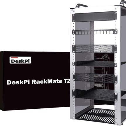 GeeekPi 12U Server Cabinet, 10 inch Server Rack for Network, Servers, Audio, and Video Equipment, DeskPi RackMate T2 Rackmount, 10.23 inch Depth