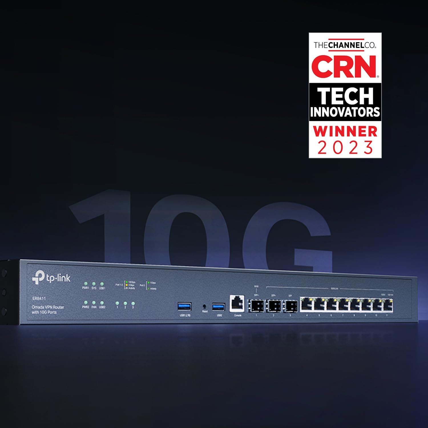 TP-Link ER8411 Quad-Band Enterprise Wired 10G VPN Router | Up to 10 WAN Ports | High Network Capacity | SPI Firewall | Omada SDN | Load Balance | Lightning Protection | 5 Yr Warranty - Image 2