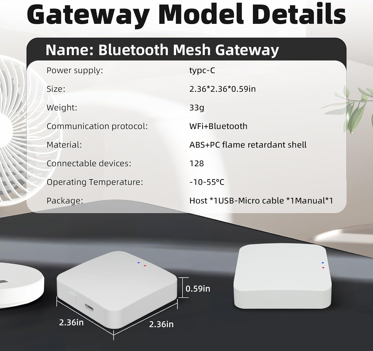 Smart Gateway, Tuya App Remote Control, Smart Home Bridge Hub, Support Smart Key Box and Door Lock for Remote Unlocking (White) - Image 6