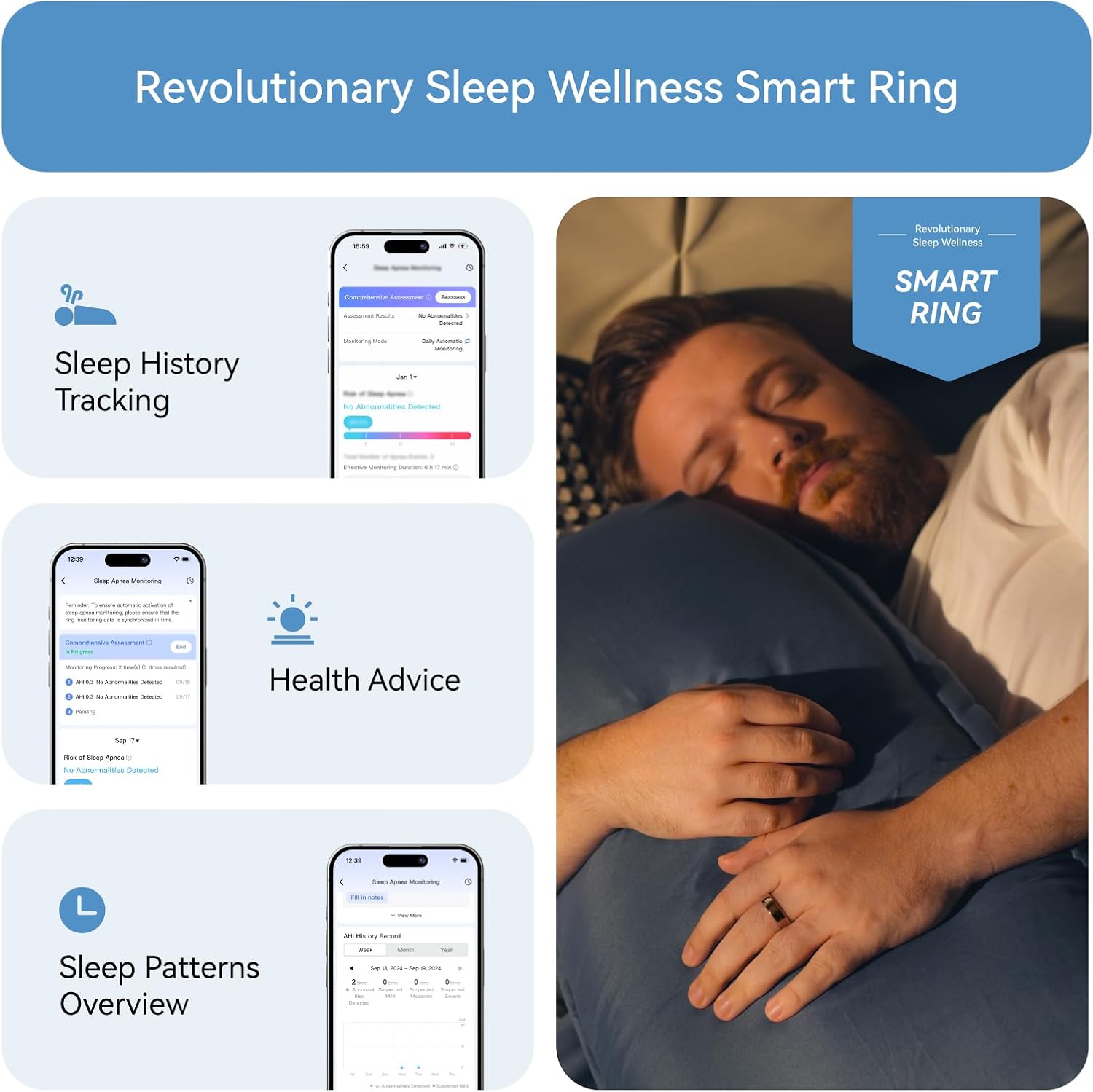 RingConn Gen 2 Smart Ring, No App Subscription, 12-Day Battery Life, Stress/Heart Rate/Women's Health Tracker, Android & iOS Compatible (Gold, Size 8) - Image 4