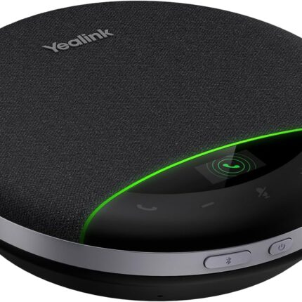 Yealink Bluetooth Speakerphone SP96 Support Daisy-Chain 26H Talk Time Teams Certified 65mm Conference Speaker and 6 Microphones Smart AI Noise-Canceling 5m Voice Pickup Radius 1.2m USB C/A 400g